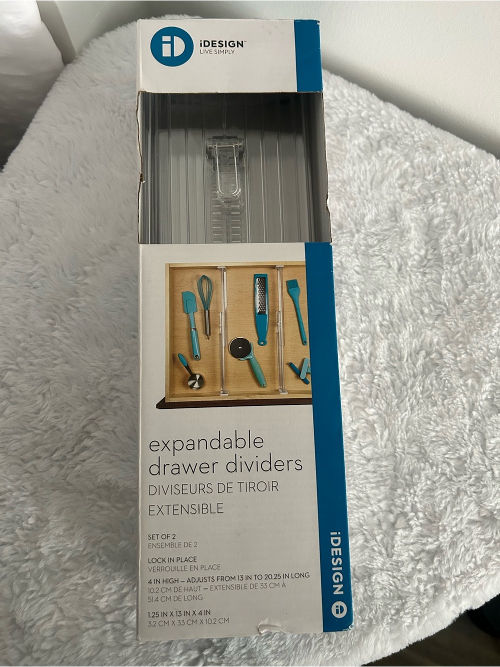 iDesign Expandable Drawer Dividers in Teal — Set of 2